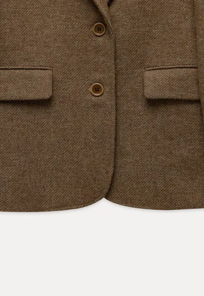 Classic Brown Tweed Blazer