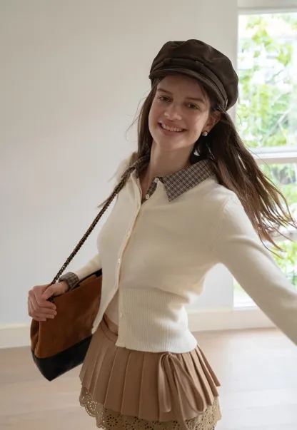 Women's Casual Crewneck Knit Cardigan