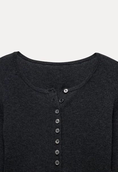 Womens Long Sleeve Button Down Knit Cardigan