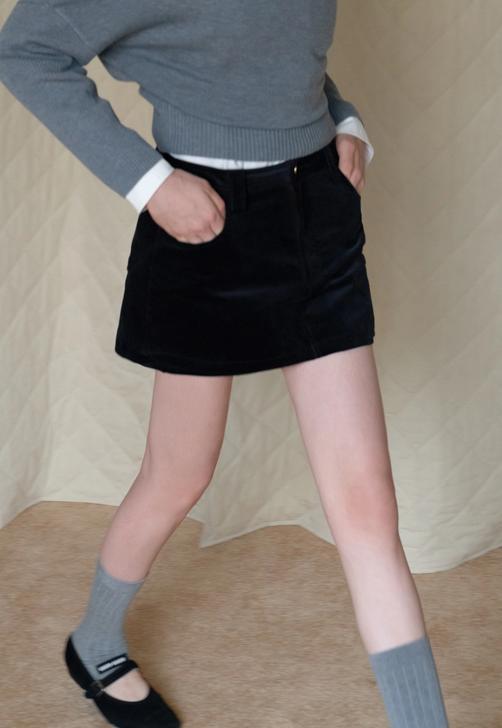 Womens Casual Corduroy Shorts with Pockets