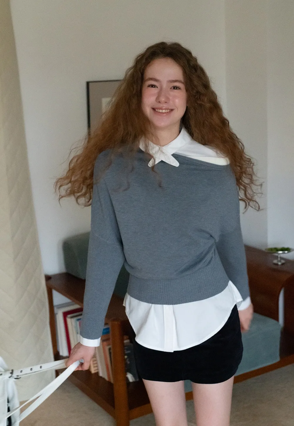 Casual One Shoulder Pullover Long Sleeve Top for Women