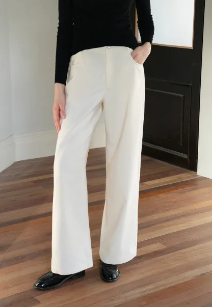 Women’s Off-White Wide Leg Dress Pants