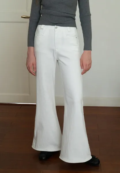 Bootcut White Jeans for Women