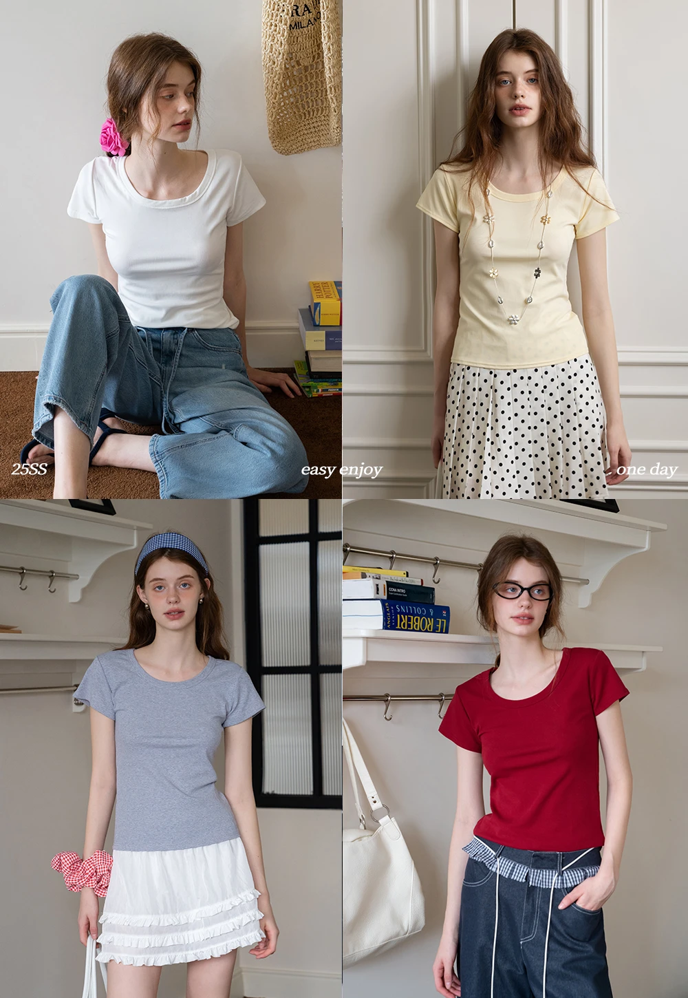 Women’s Basic Round Neck Short Sleeve T-Shirt