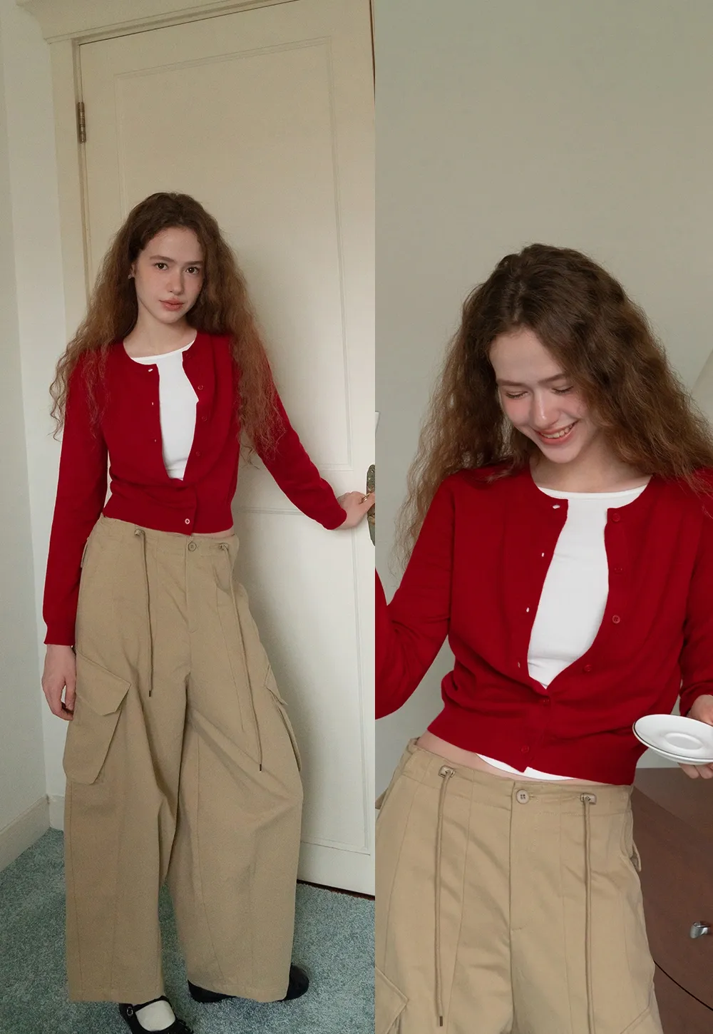 Womens Knit Button Down Cardigan