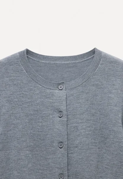 Womens Knit Button Down Cardigan