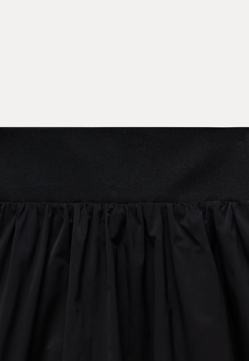 High Waist Black A Line Mini Skirt