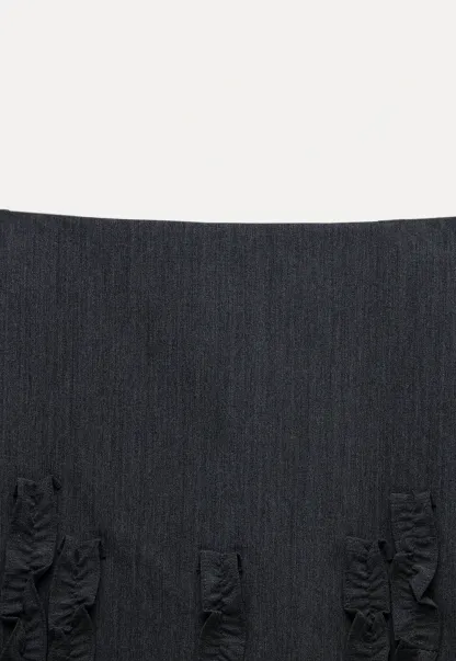 Women’s A-Line Mini Skirt with Ruffle Bow Details
