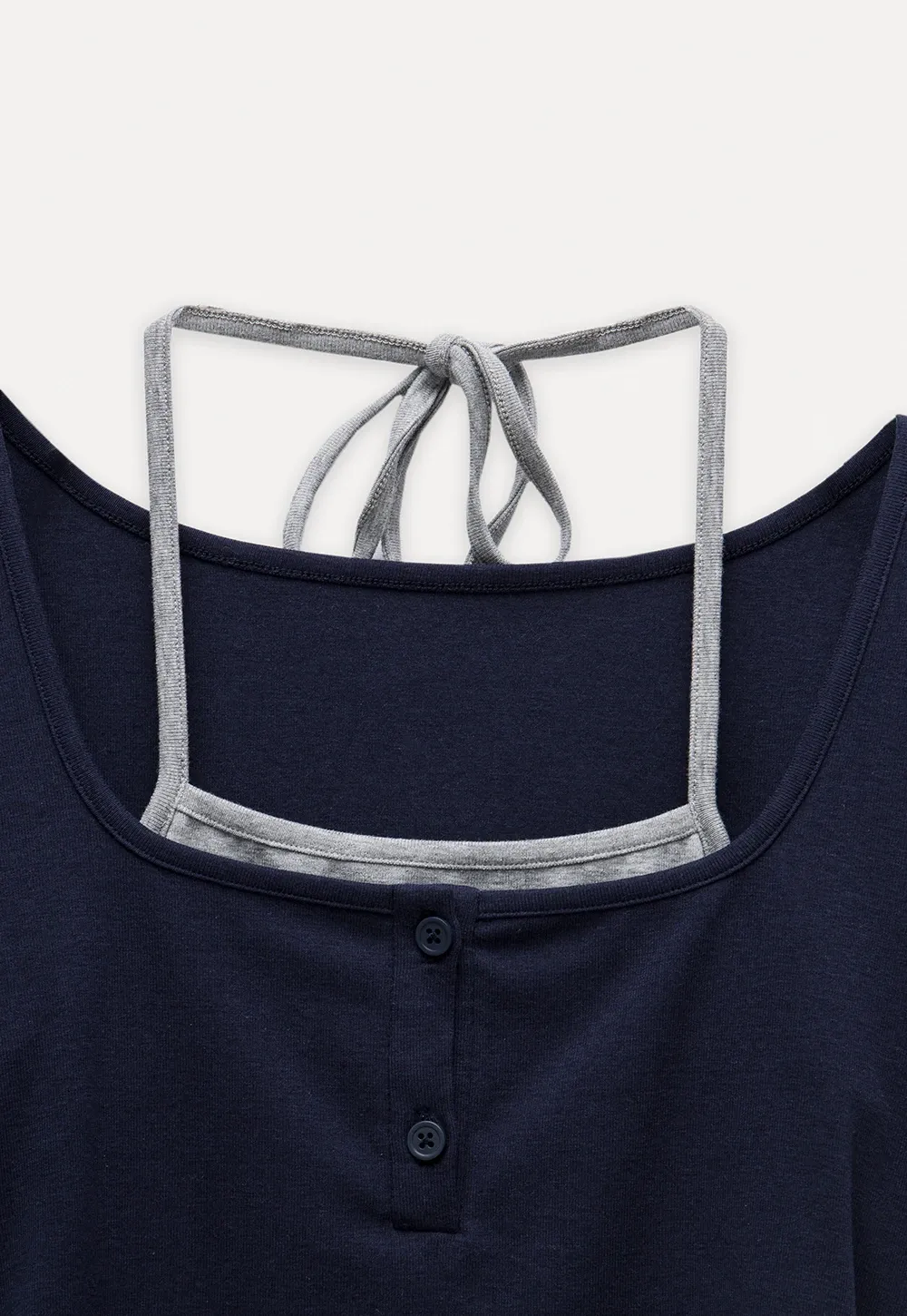 Women's Square Neck Halter Mini Dress with Ruched Waist