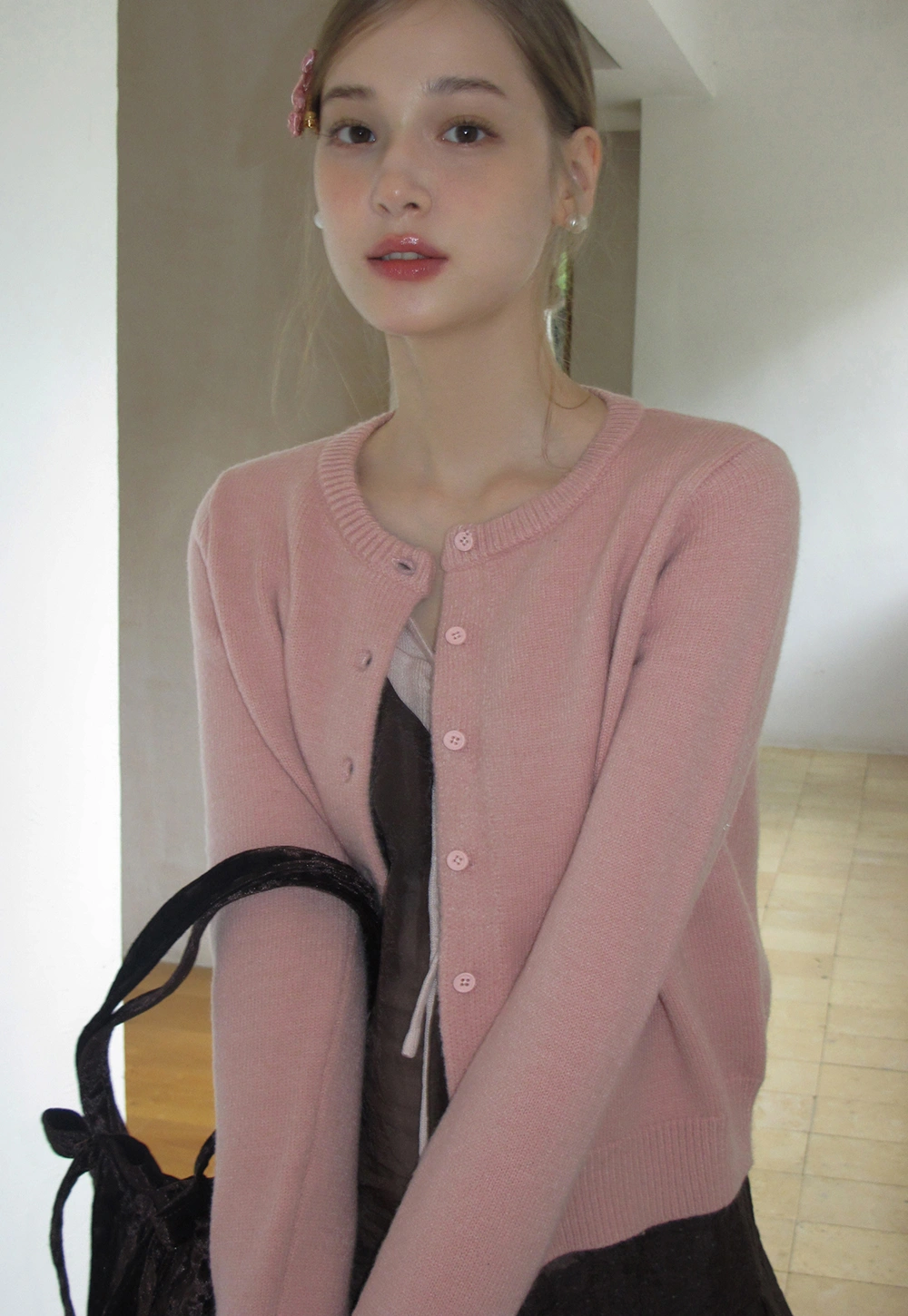 Womens Knit Button Down Cardigan Sweater