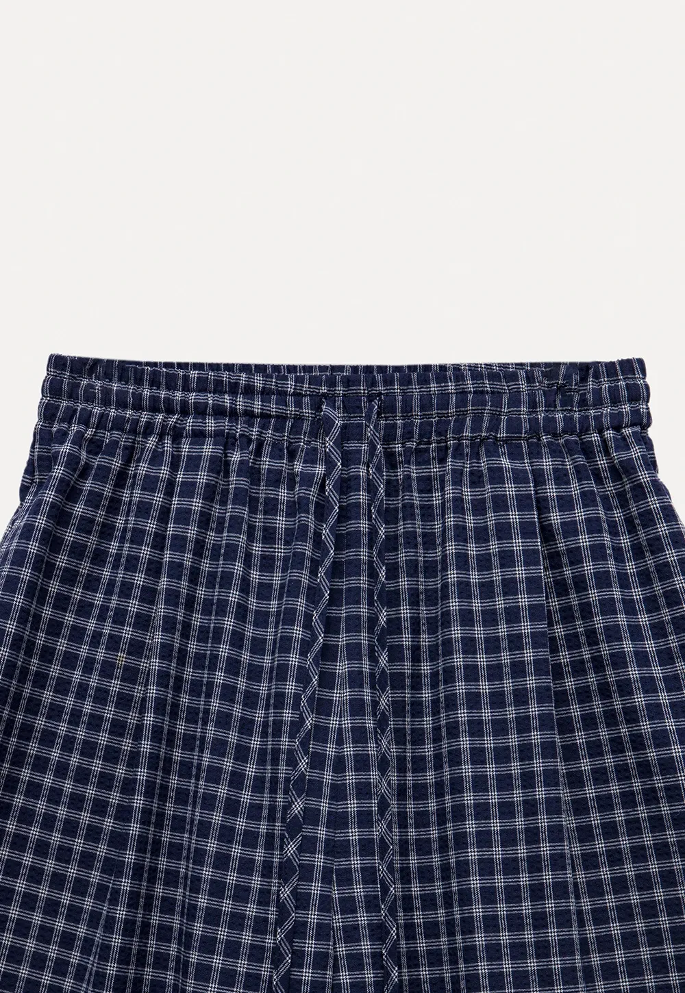 Women's Plaid Wide Leg Lounge Pants with Elastic Waist