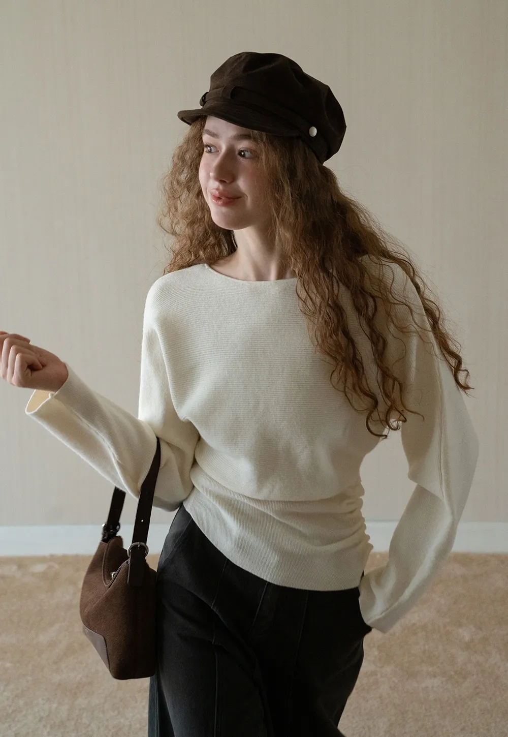 Women’s Boat Neck Knitted Sweater