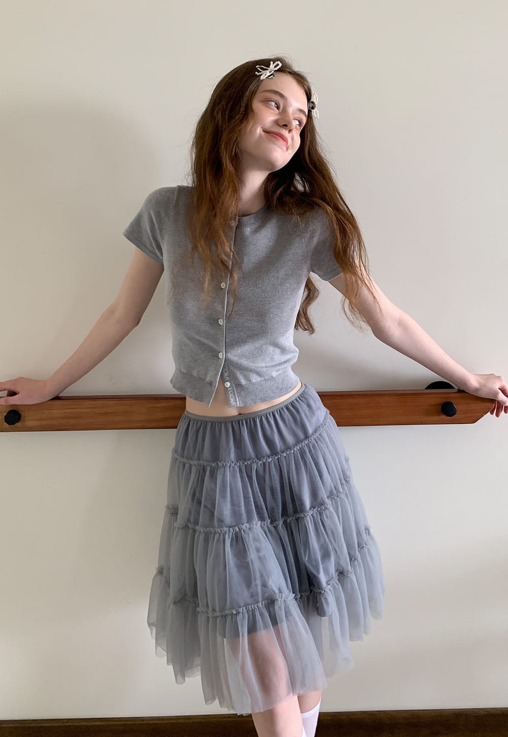Short Sleeve Knit Cardigan