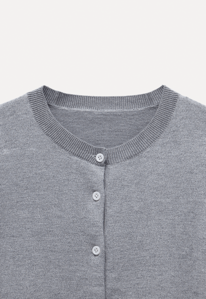 Short Sleeve Knit Cardigan