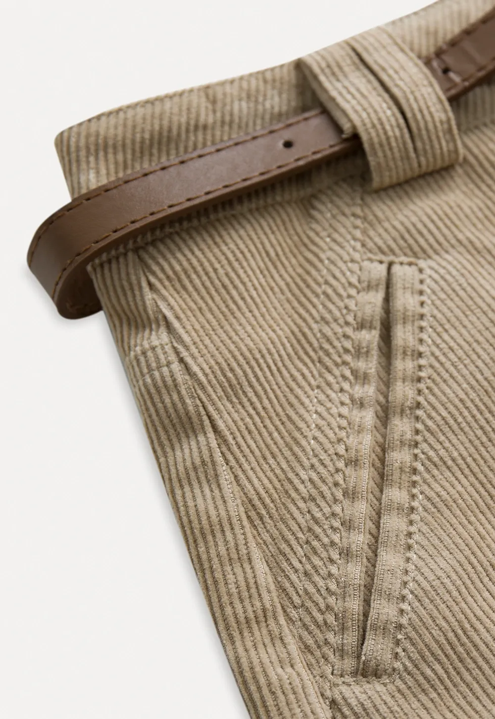 Vintage Belted Corduroy Shorts