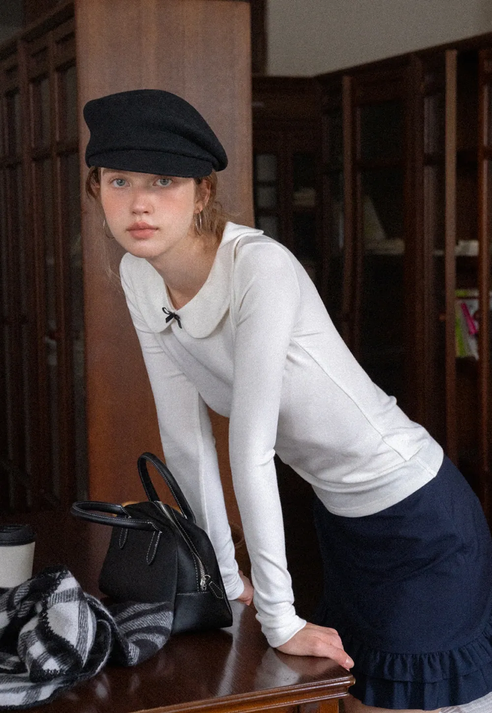 Peter Pan Collar Long Sleeve Tee