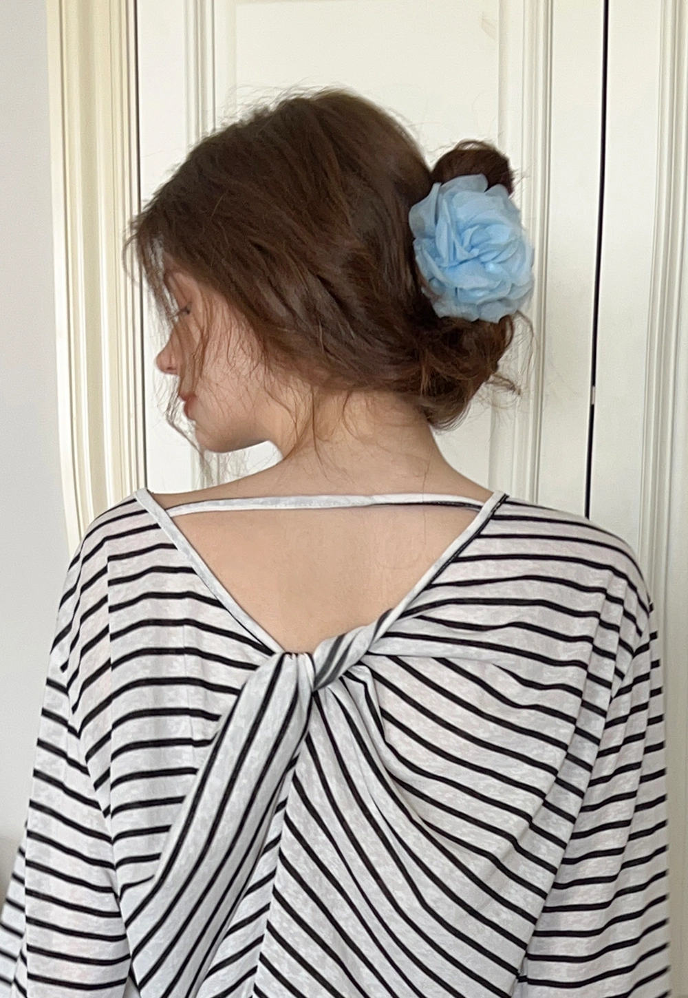 Silk Rose Claw Clip