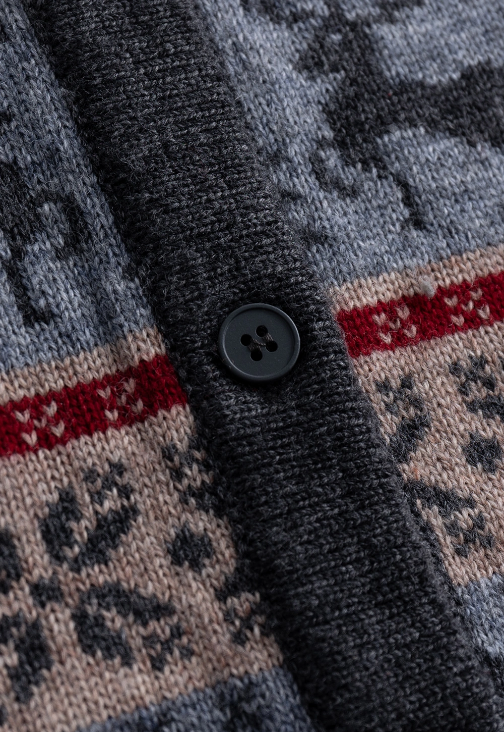 Reindeer Snowflake Pattern Knit Cardigan