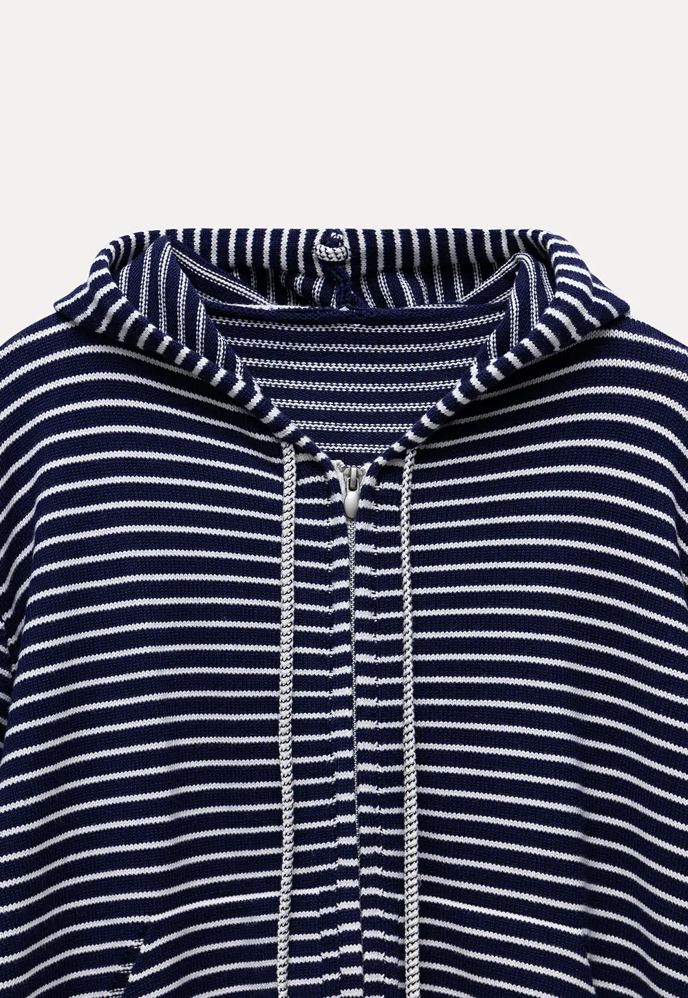 Striped Zip Up Hoodie