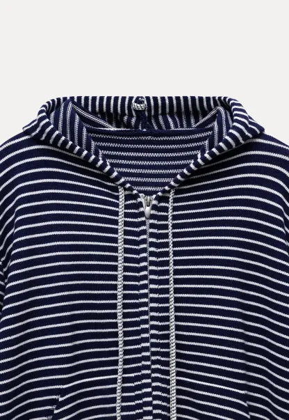 Striped Zip Up Hoodie