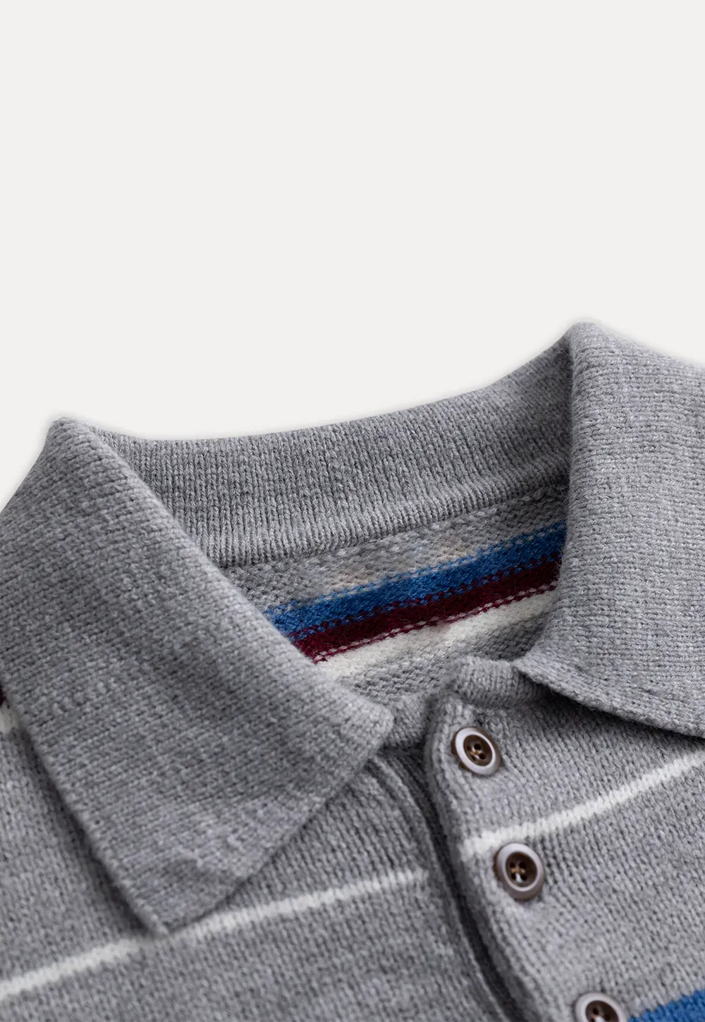 Striped Polo Knit Sweater