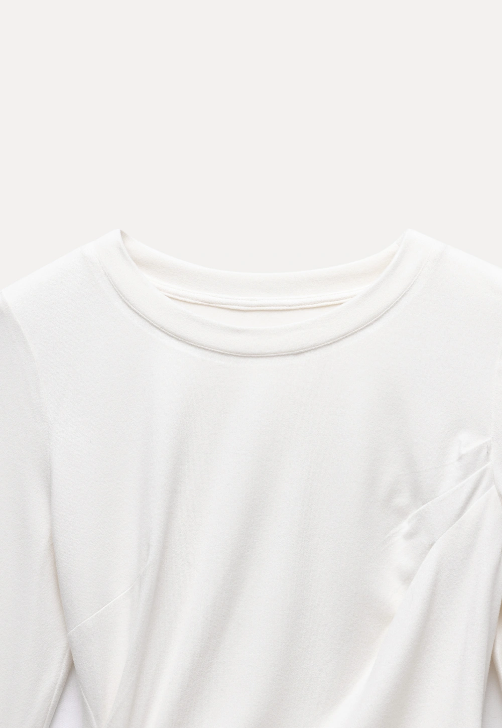 Womens Slim Fit White Long Sleeve Top