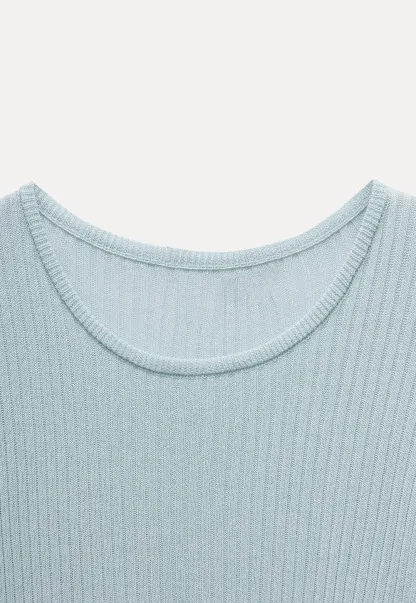 Women's Ribbed Tie-Side Top