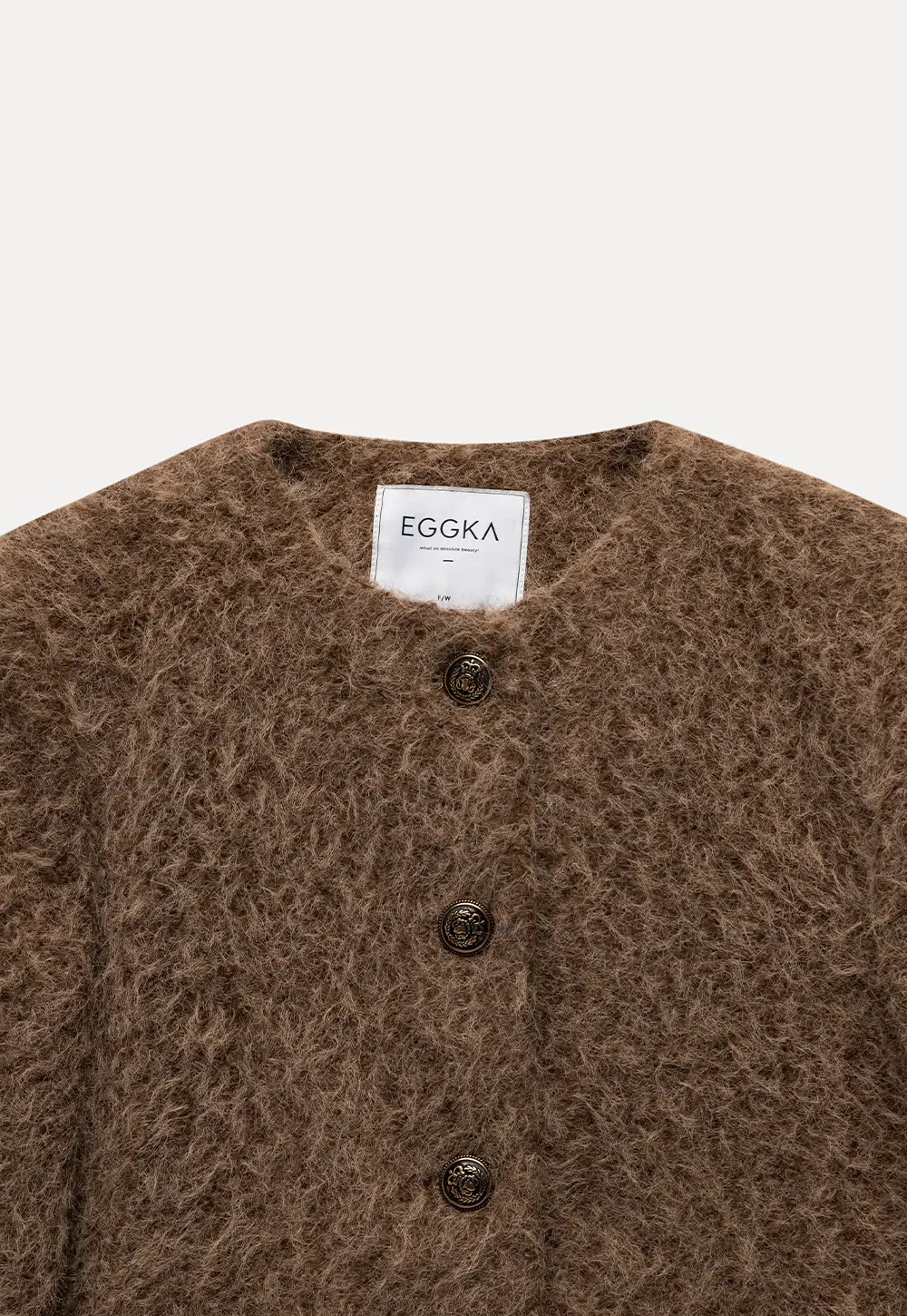 Fuzzy Button Up Jacket