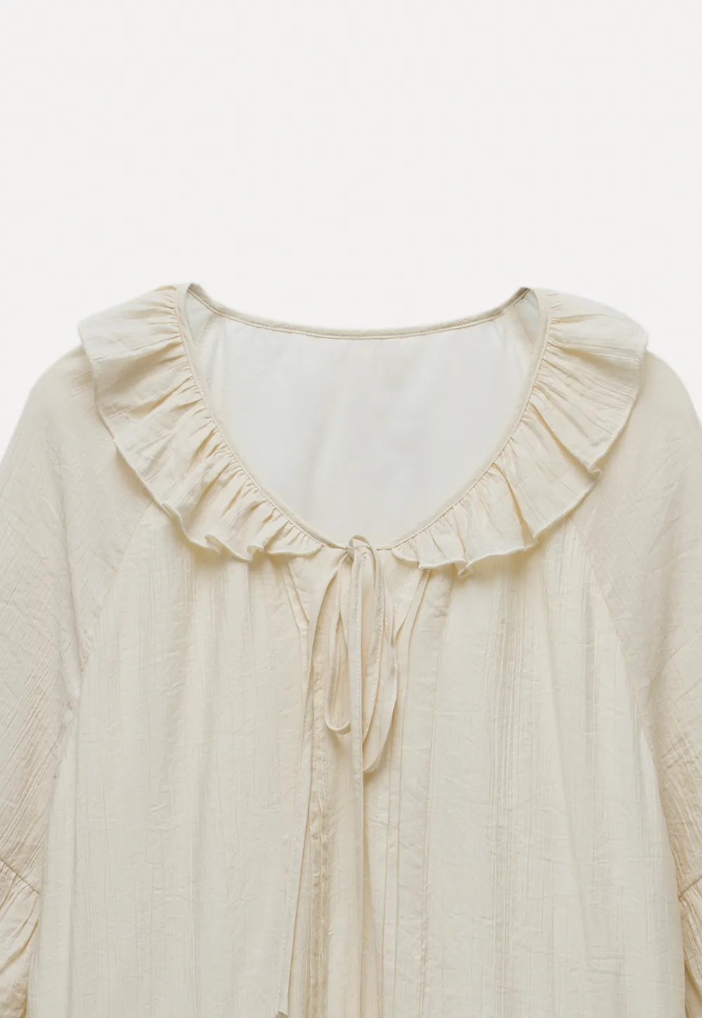 Ruffled Long Sleeve Mini Dress