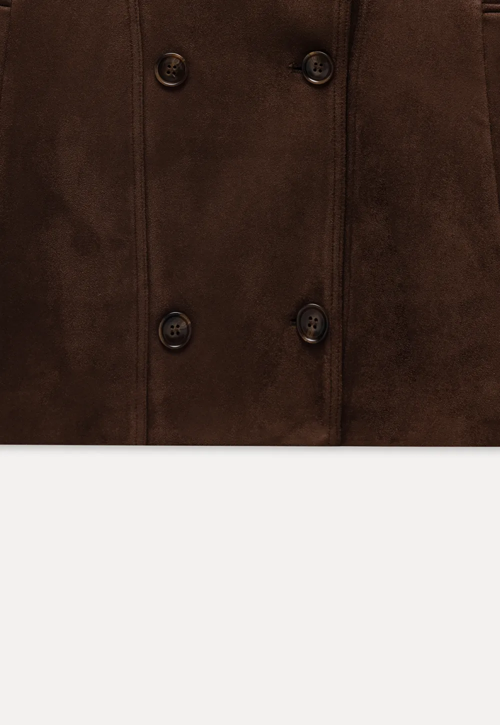 Double Breasted Suede Coat