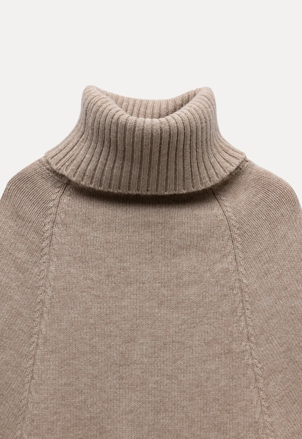 Elegant Cable Knit Turtleneck Wrap