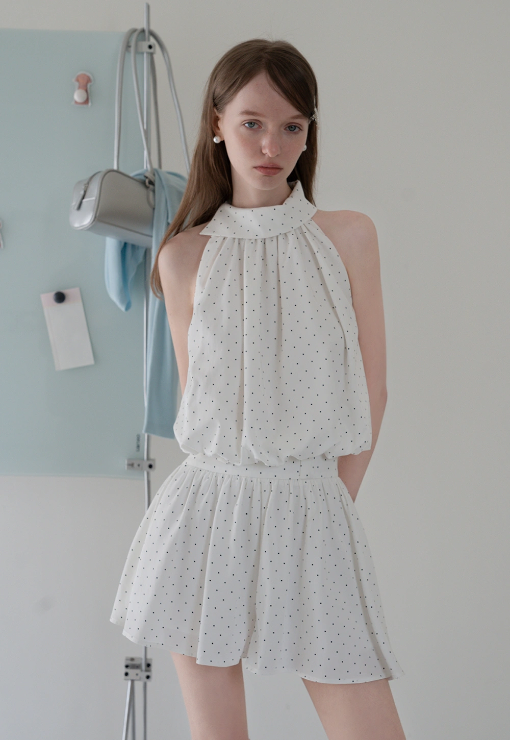 Polka Dot Halter Top and Flowy Skirt Set