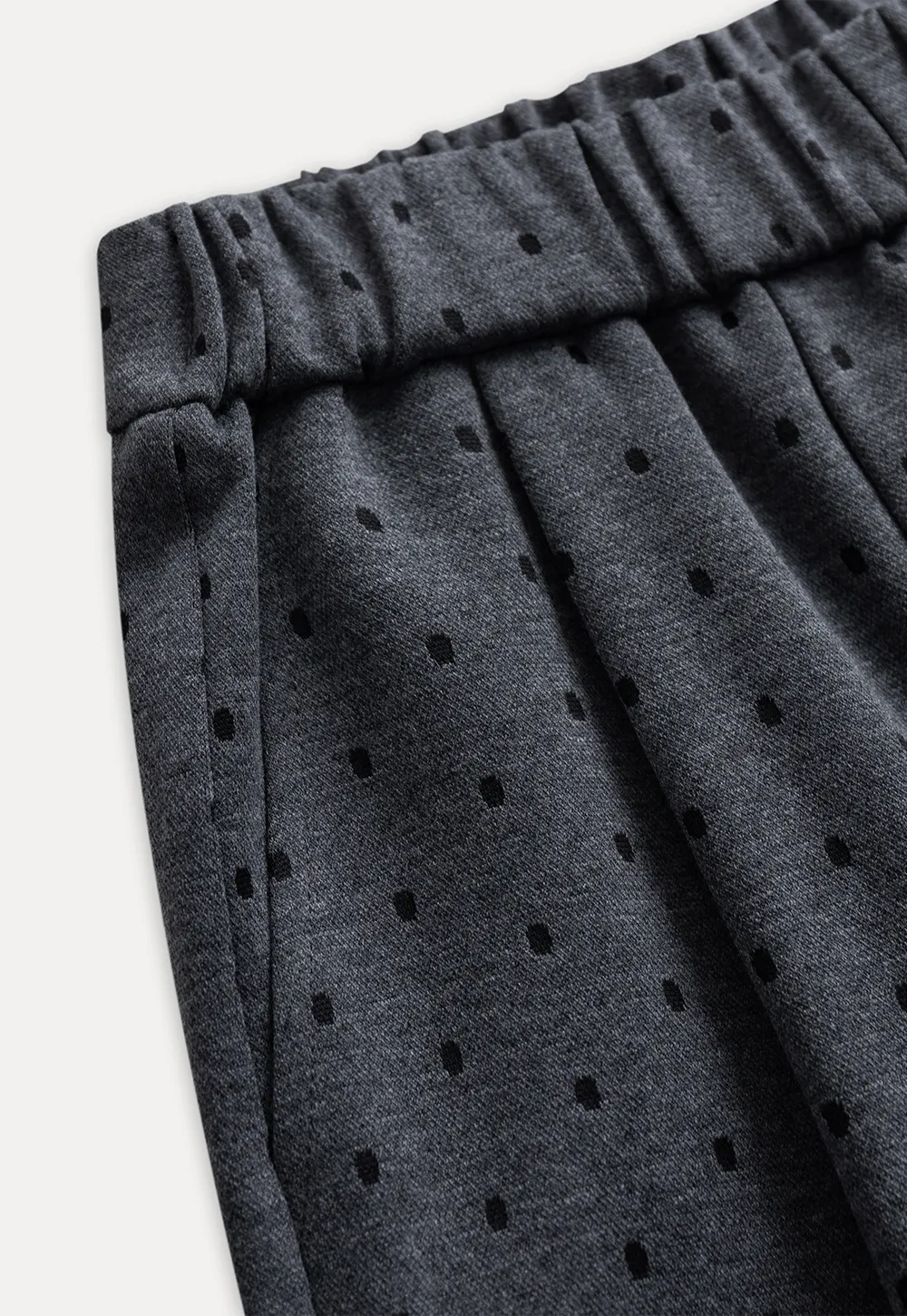 Women High Waist Wide Leg Pants Loose Fit Polka Dot Trousers