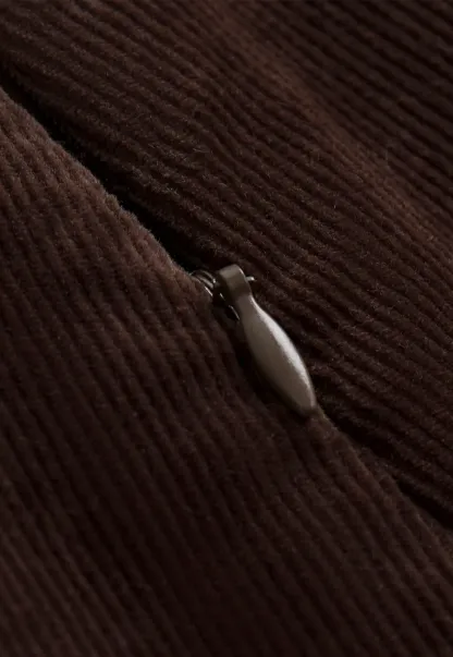 Corduroy Button Front Mini Skirt