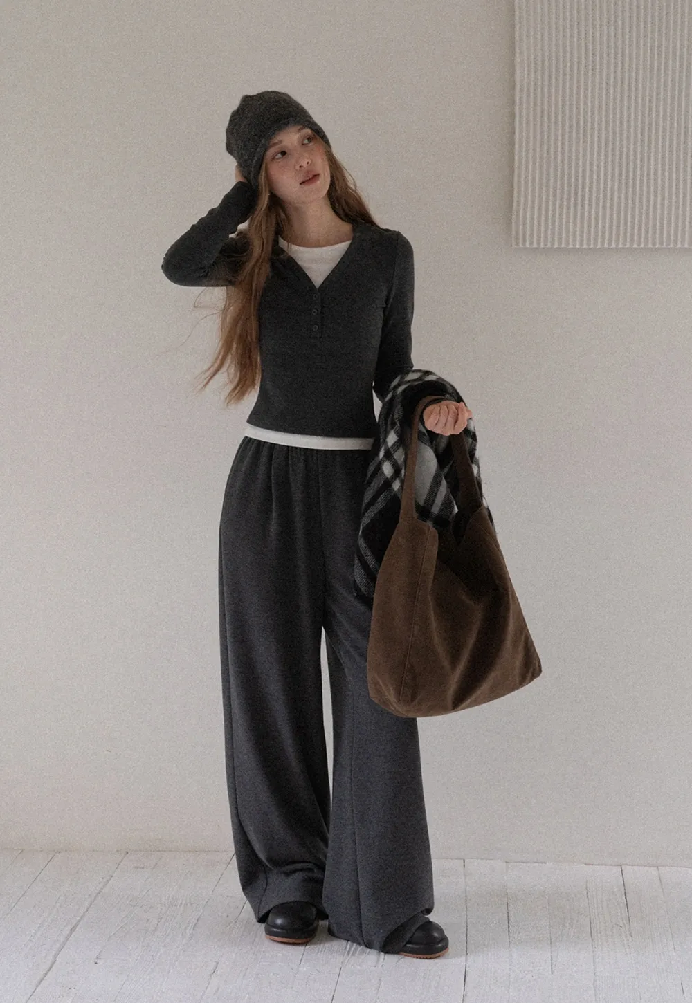Women Knit Two Piece Set V Neck Long Sleeve Pullover and Pants