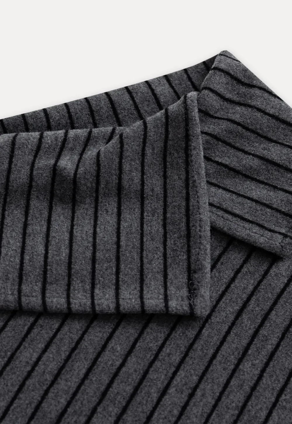 Striped High Neck Relaxed Fit Top