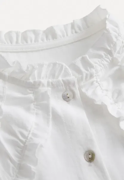 Ruffled Detail Button Up Blouse