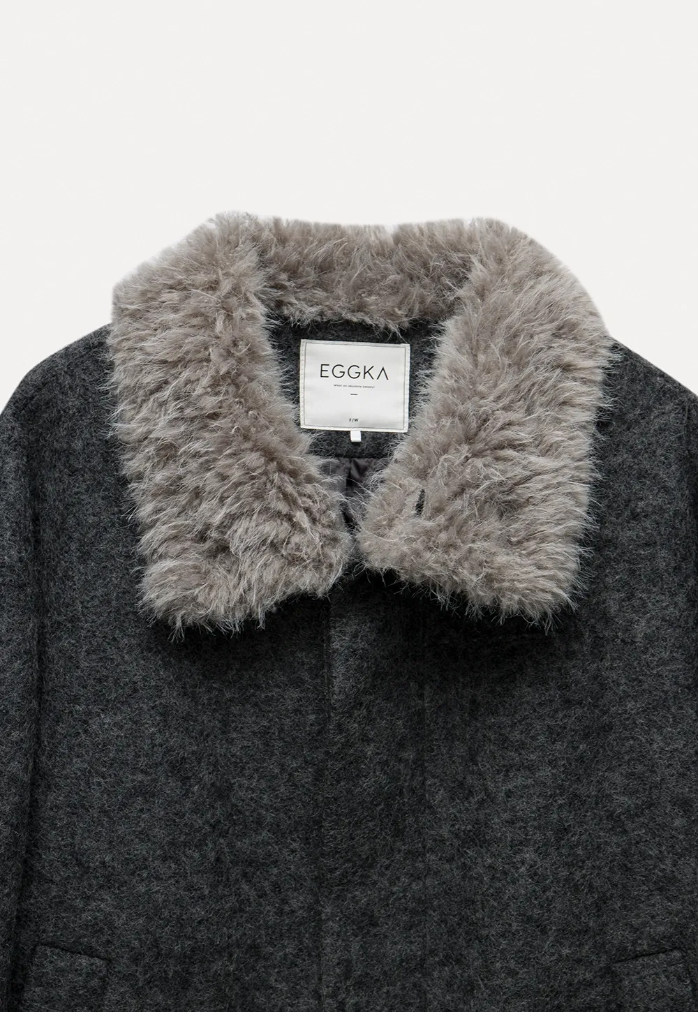 Women Cozy Faux Fur Lapel Wool Coat