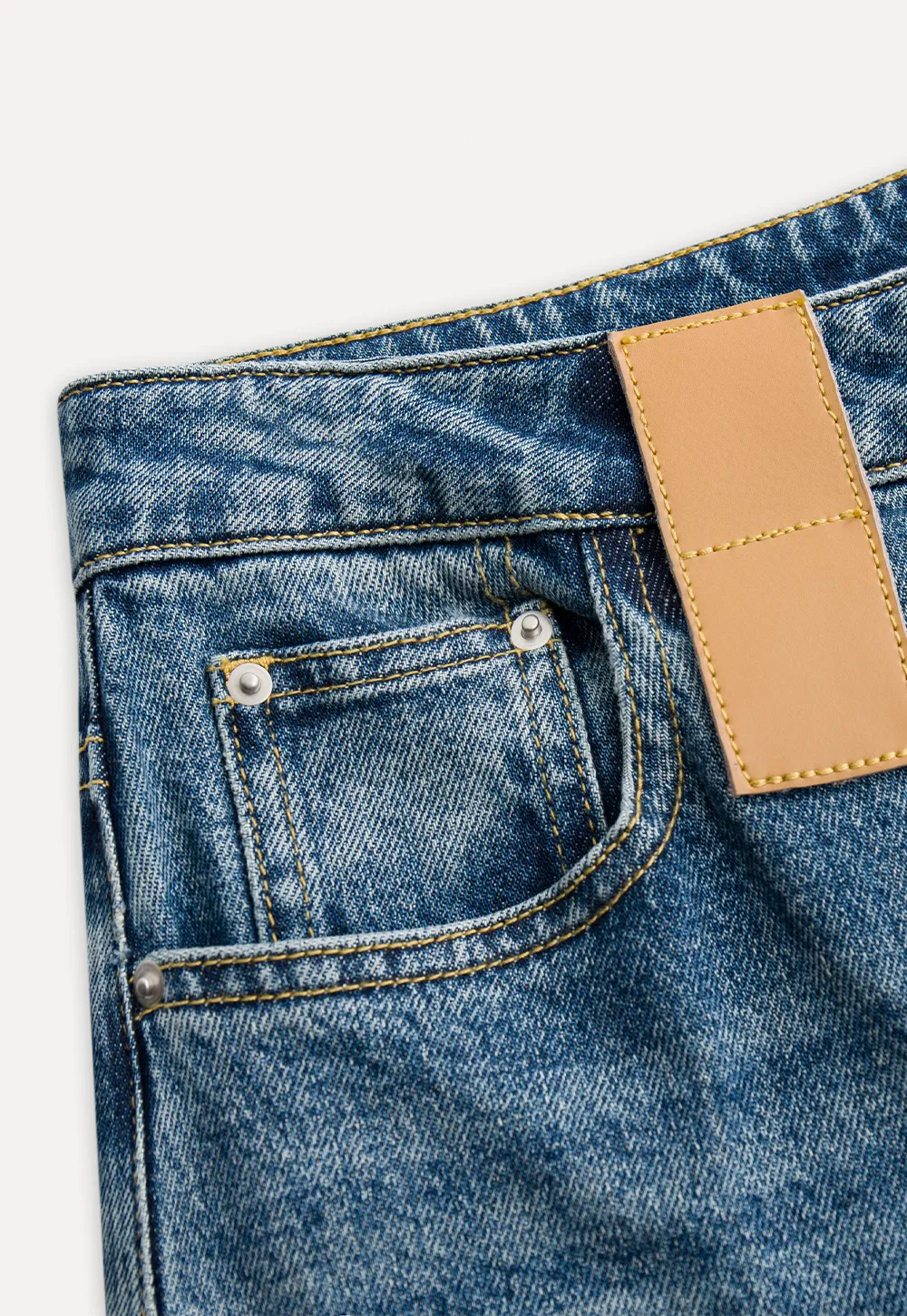 Vintage Wash Wide-Leg Jeans