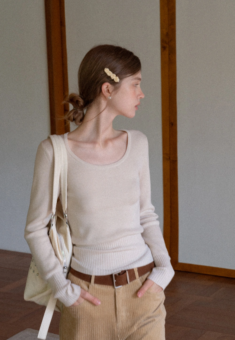 Basic Round Neck Slim Fit Sweater