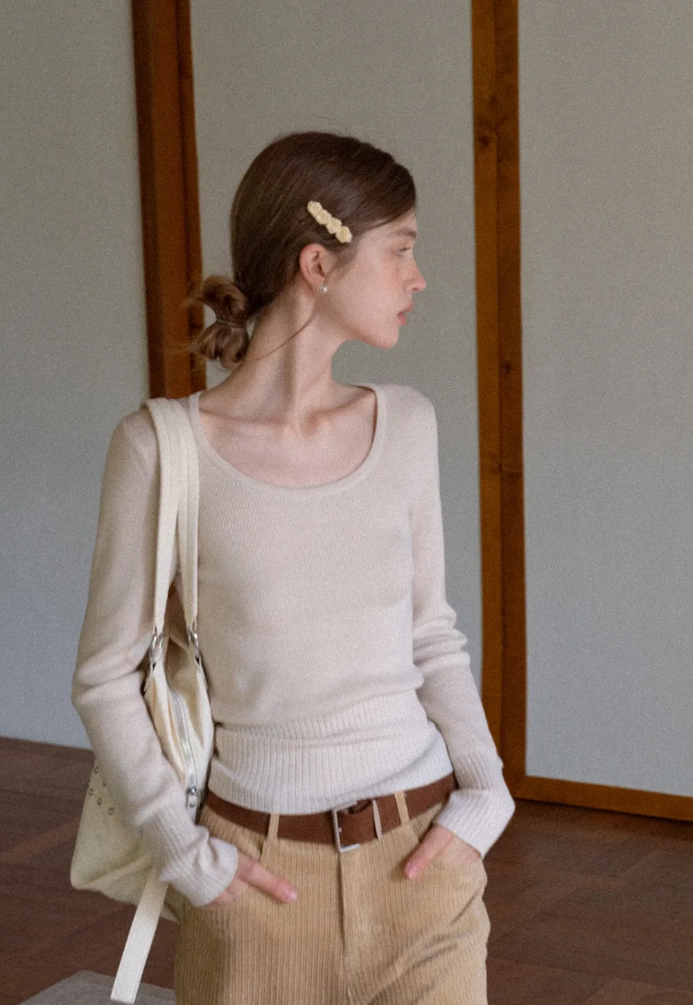 Basic Round Neck Slim Fit Sweater