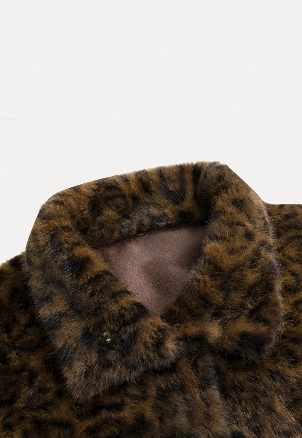 Vintage Faux Fur Leopard Jacket Women