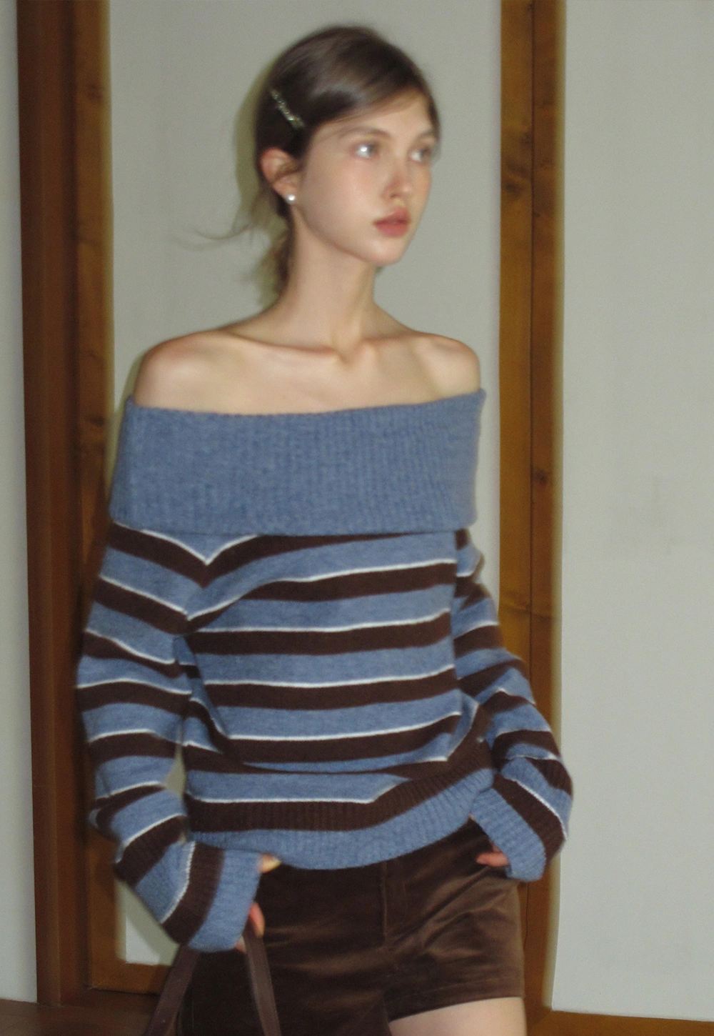 Striped Turtleneck Sweater
