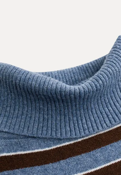 Striped Turtleneck Sweater