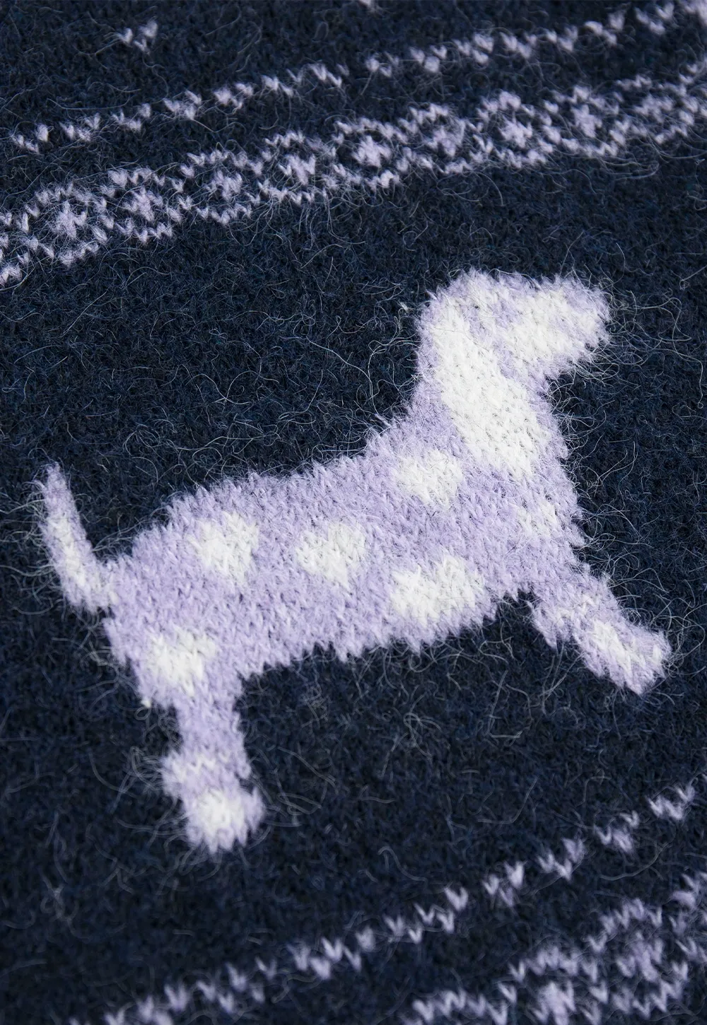 Dog Pattern Knit Cardigan