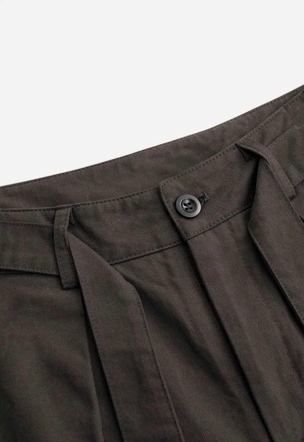 High-Waist Wide-Leg Pants with Tie Belt