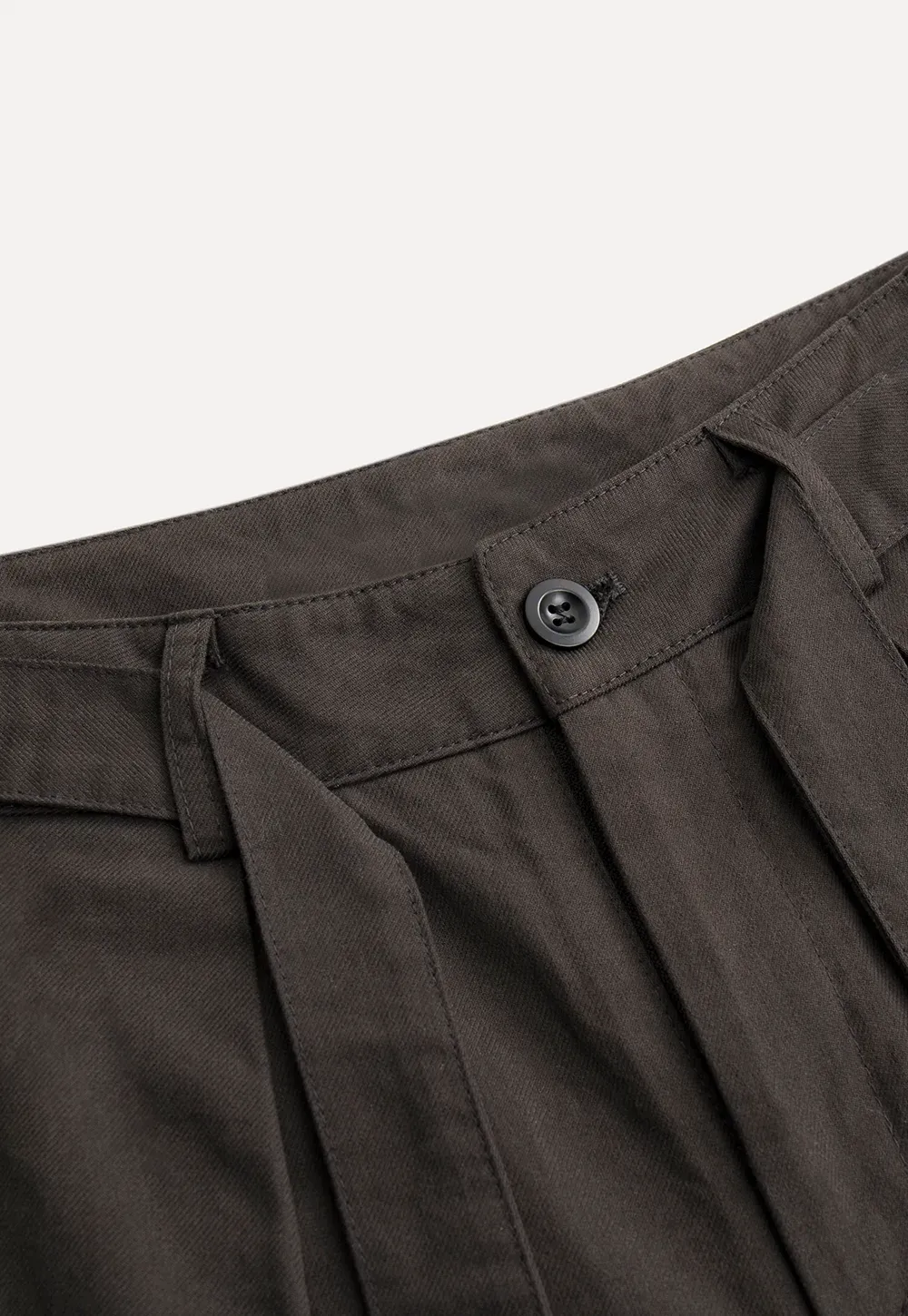 High-Waist Wide-Leg Pants with Tie Belt