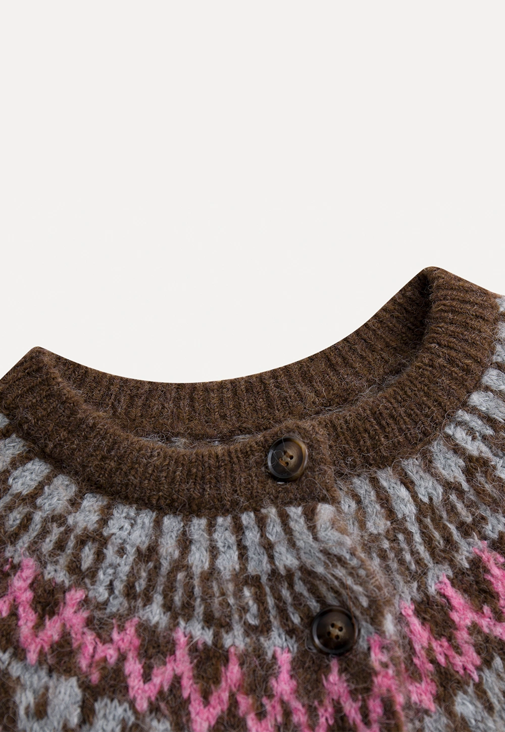 Vintage Fair Isle Knit Cardigan