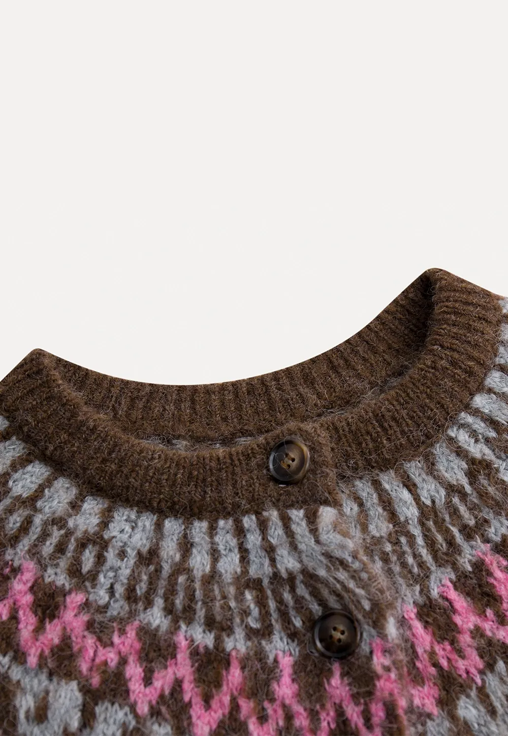 Vintage Fair Isle Knit Cardigan