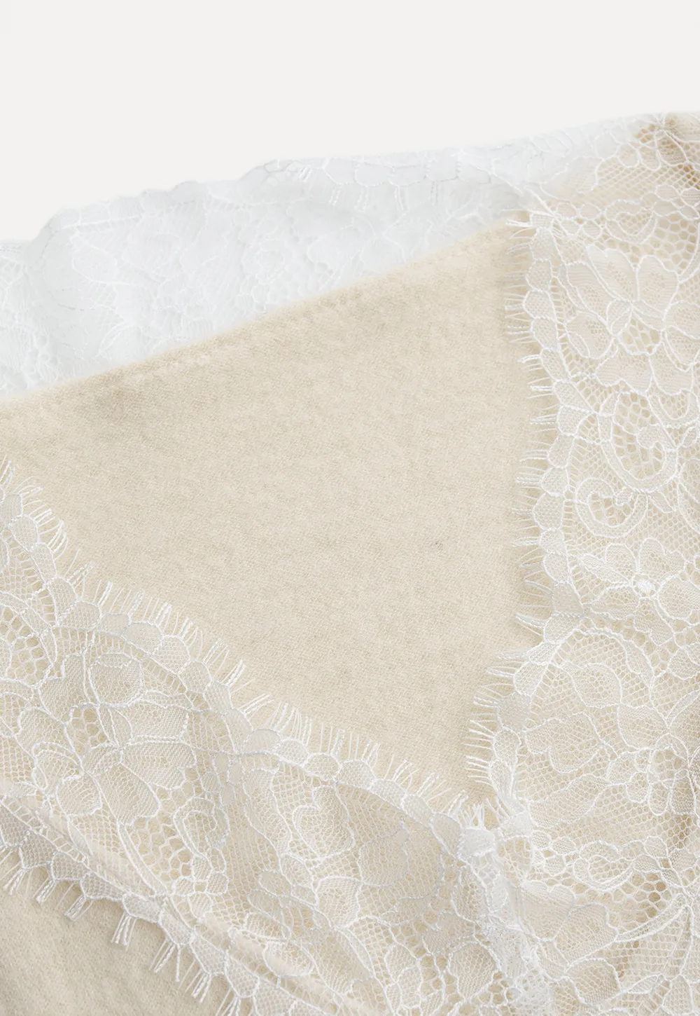 Lace Trim Fleece Top